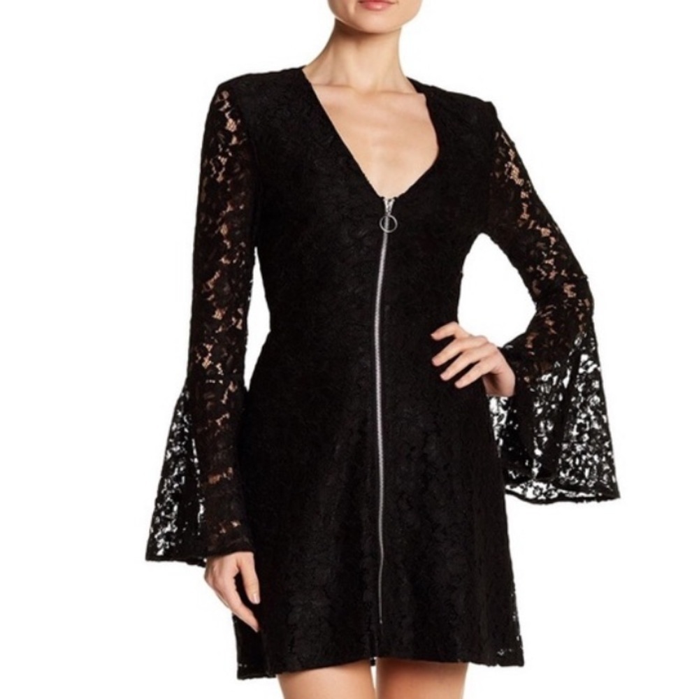 WAYF zip lace dress
